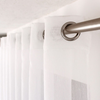 Voilage sablé très grande largeur - 420 x 240 cm - Blanc