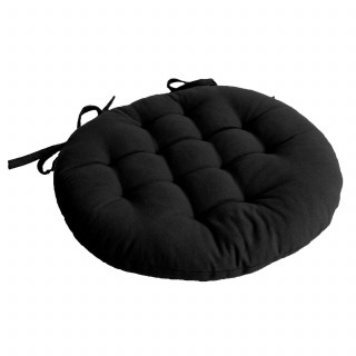 Galette de chaise ronde PANAMA - Diam. 38 cm - Noir