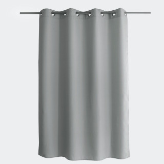 Rideau uni à 8 œillets BASIC - 140 x 180 cm - Gris clair