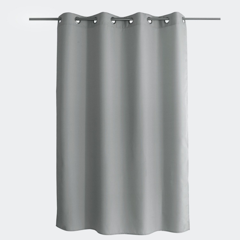 Rideau uni à 8 œillets BASIC - 140 x 180 cm - Gris clair
