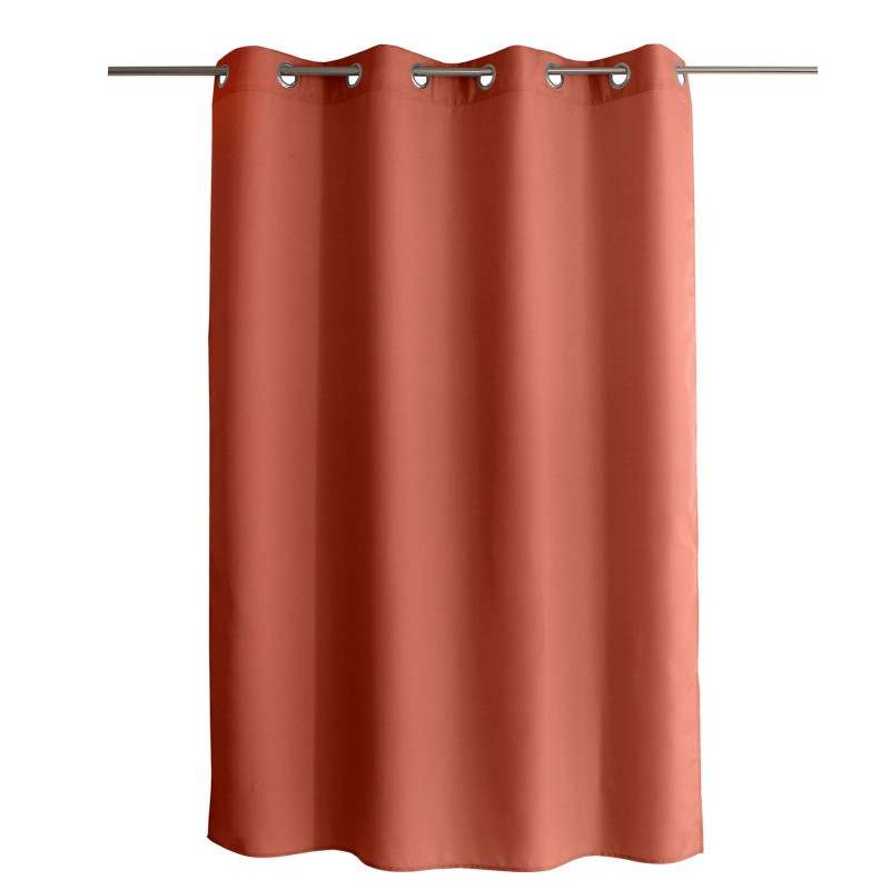 Rideau uni à 8 œillets BASIC - 140 x 180 cm - Terracotta