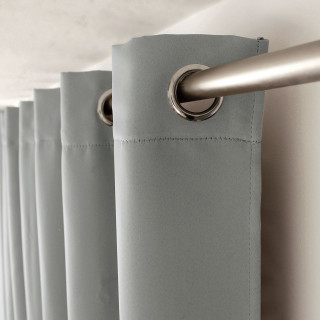 Rideau occultant ignifugé FLAMME - 140 x 260 cm - Gris clair