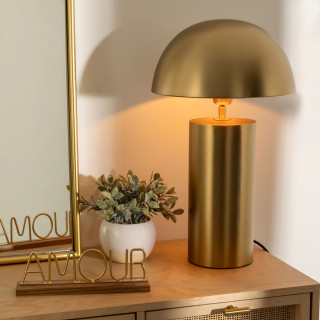 Lampe de table en métal CHAMPI - D. 30 cm - Doré