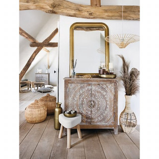 Miroir à moulures ADELE - 74 x 104 cm - Doré