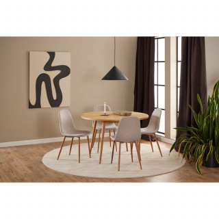 Lot de 4 chaises de salle à manger CLELIA - Beige
