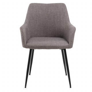 Lot de 2 chaises avec accoudoirs LIZZY - Gris clair