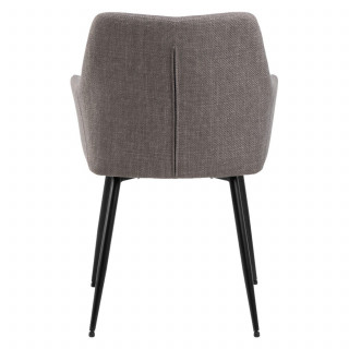 Lot de 2 chaises avec accoudoirs LIZZY - Gris clair