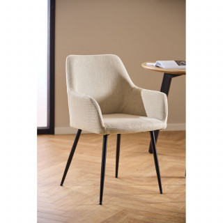 Lot de 2 chaises avec accoudoirs LIZZY - Beige