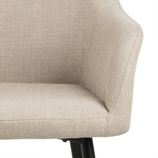 Lot de 2 chaises avec accoudoirs LIZZY - Beige