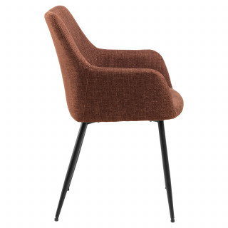 Lot de 2 chaises avec accoudoirs LIZZY - Rouge