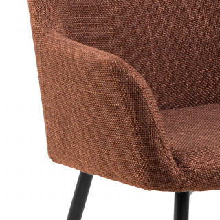 Lot de 2 chaises avec accoudoirs LIZZY - Rouge