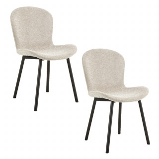 Lot de 2 chaises de salle à manger ESRA - Beige