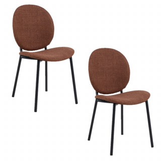 Lot de 2 chaises de salle à manger CLIFF - Rouge