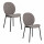 Lot de 2 chaises de salle à manger CLIFF - Taupe