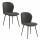 Lot de 2 chaises de salle à manger LINA - Gris foncé