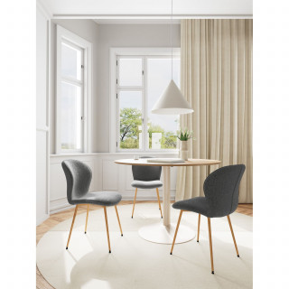 Lot de 2 chaises de salle à manger LINA - Gris