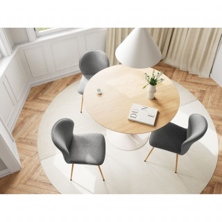 Lot de 2 chaises de salle à manger LINA - Gris