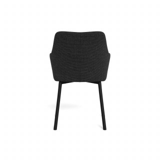 Lot de 2 chaises avec accoudoirs LIZZY - Gris foncé