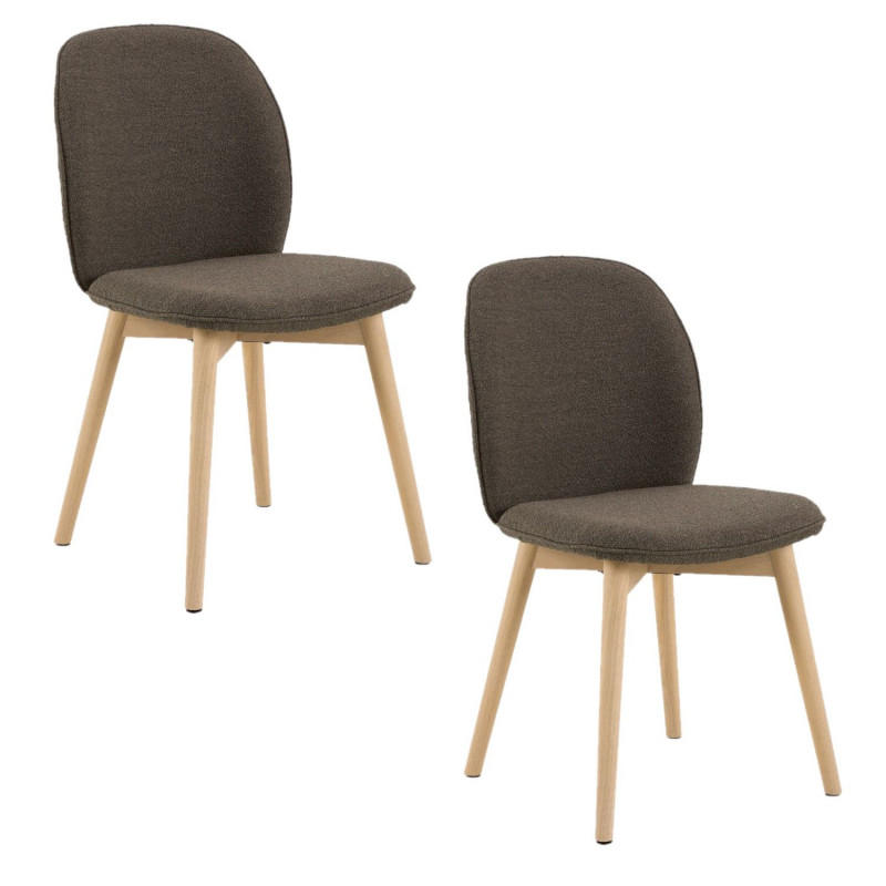 Lot de 2 chaises LOUISE - Taupe