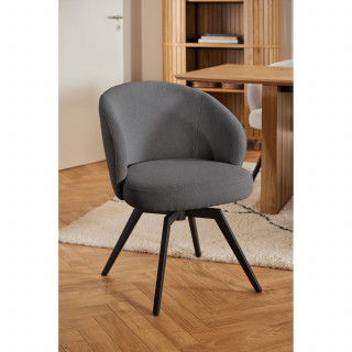 Chaise avec base pivotante à 360 degrés MARGAUX - Gris