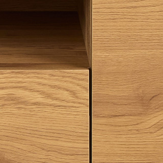 Meuble TV 2 portes et 1 tiroir pieds métal SIRENE - Beige