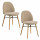 Lot de 2 chaises CLARA - Beige