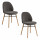 Lot de 2 chaises CLARA - Gris