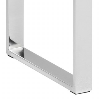 Console plateau verre et pieds chromés APOLLINE - Argent