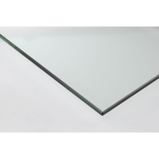 Console plateau verre et pieds chromés APOLLINE - Argent