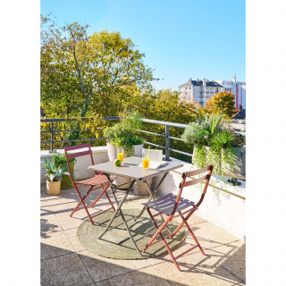 Table de jardin pliante carrée 2 places GREENSBORO - Café