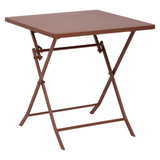 Table de jardin pliante carrée 2 places GREENSBORO - Acajou
