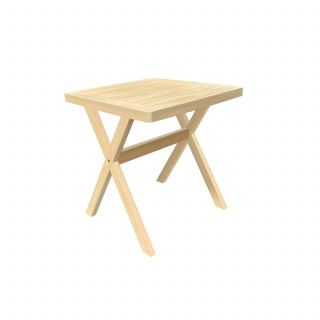 Table de jardin carrée en bois 2 places XENIA - Beige