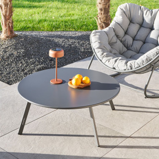 Table basse de jardin ronde SAONA - Diam. 90 cm - Graphite