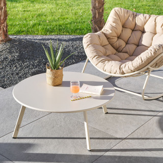 Table basse de jardin ronde SAONA - Diam. 90 cm - Argile