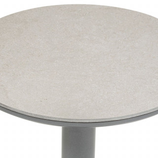 Table d'appoint de jardin ronde SOLETIA - Graphite
