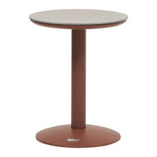 Table d'appoint de jardin ronde SOLETIA - Acajou