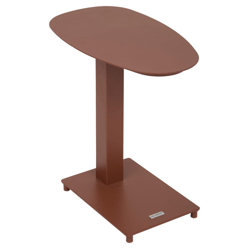 Table de jardin d'appoint en aluminium VENUZIA - Acajou