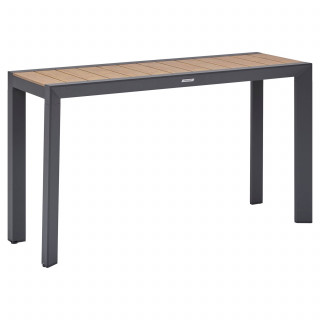 Console de jardin en aluminium effet bois EVASION - Honey et graphite