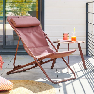 Chilienne de jardin pliante MIRAEL - Acajou