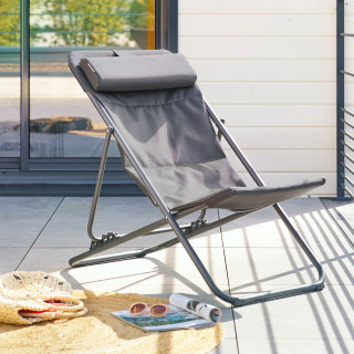Chilienne de jardin pliante MIRAEL - Anthracite