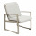 Fauteuil de jardin en aluminium BOREANE - Café