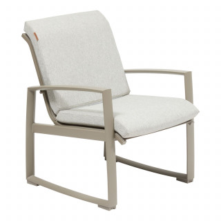 Fauteuil de jardin en aluminium BOREANE - Café