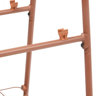 Desserte de jardin à roulettes en aluminium EASINESS - Acajou