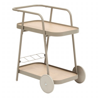 Desserte de jardin à roulettes en aluminium EASINESS - Café