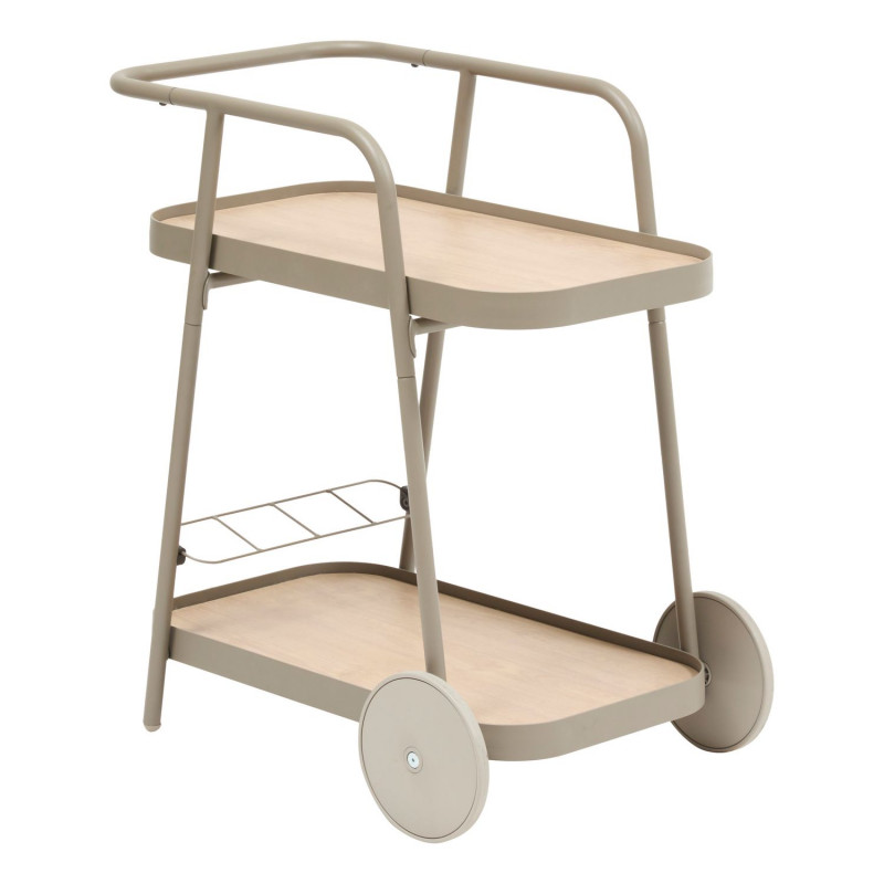 Desserte de jardin à roulettes en aluminium EASINESS - Café