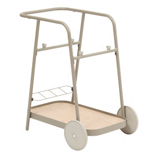 Desserte de jardin à roulettes en aluminium EASINESS - Café