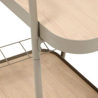 Desserte de jardin à roulettes en aluminium EASINESS - Café