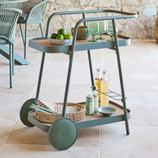 Desserte de jardin à roulettes en aluminium EASINESS - Laurier