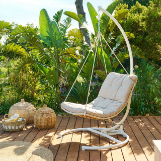 Fauteuil loveuse suspendu DILMAU - Argile