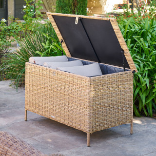 Coffre rangement de jardin BAYANA - 300 L - Marron